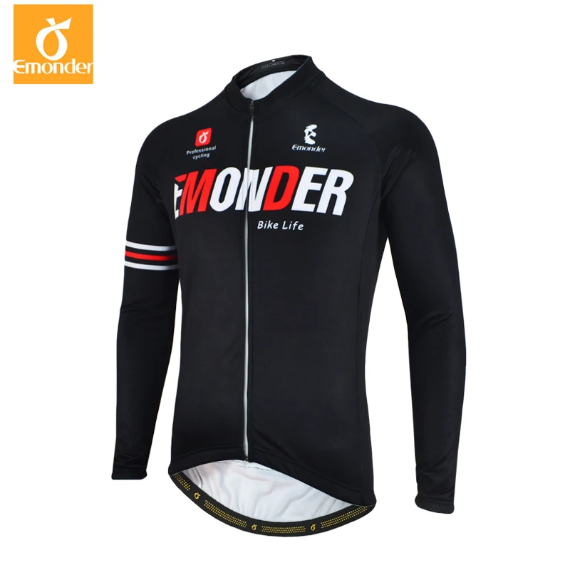 

Мужская зимняя флисовая термокуртка для велоспорта, длинная Джерси для велосипеда, черная велосипедная одежда для весны, осени и зимы