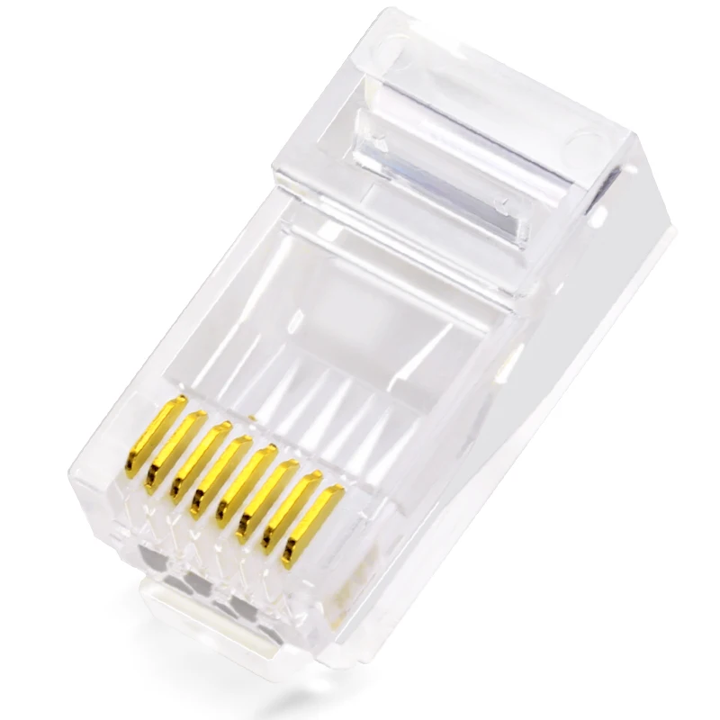 BELNET 100 шт. RJ45 разъем Cat6 UTP неэкранированный 8P8C 24k 50u позолоченный модульный Ethernet