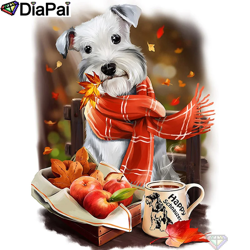 

DIAPAI 100% Full Square/Round Drill 5D DIY Diamond Painting "Animal dog" Diamond Embroidery Cross Stitch 3D Decor A20936