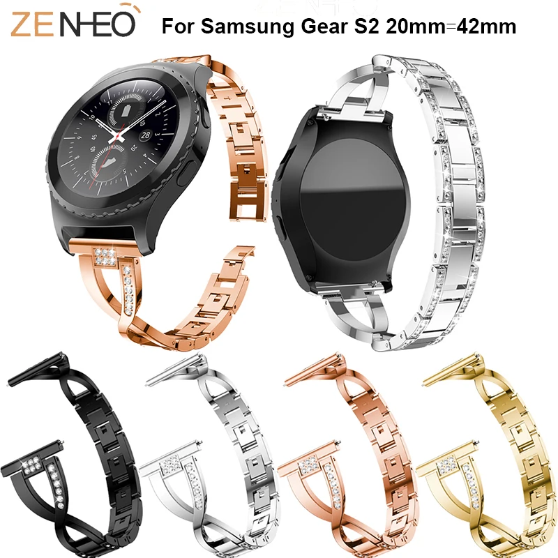 

20mm Stainless Steel Strap For Samsung Galaxy active 2 40mm 44mm band 42mm Gear s2 Watch Bands Replacement watch accessories
