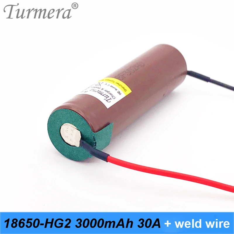 Turmera для HG2 18650 3000mAh перезаряжаемый аккумулятор электронных сигарет