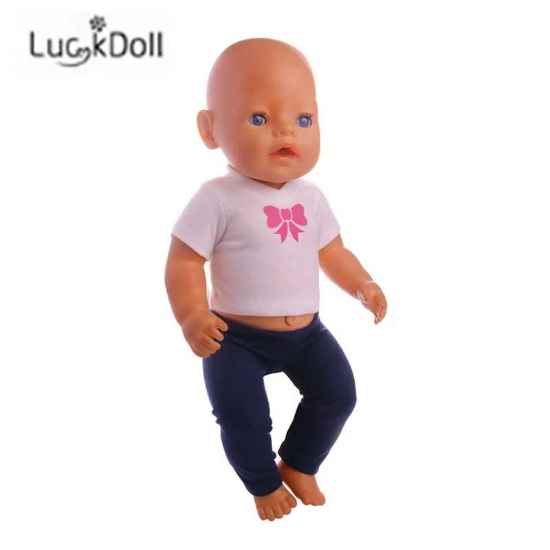 LUCKDOLL/колготки + топ с длинными рукавами 18 дюймов американский размер 43 см