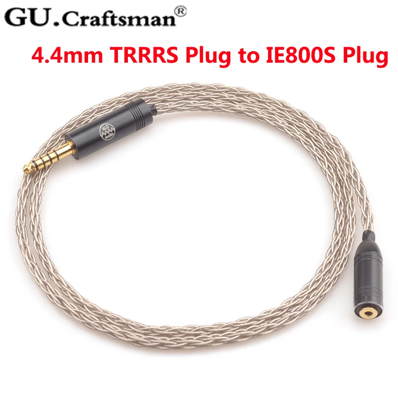 Кабель для обновления наушников GUcraftsman 6N серебристый 8 ядер IE800 IE800s Hi Fi 2 5 мм/4 4