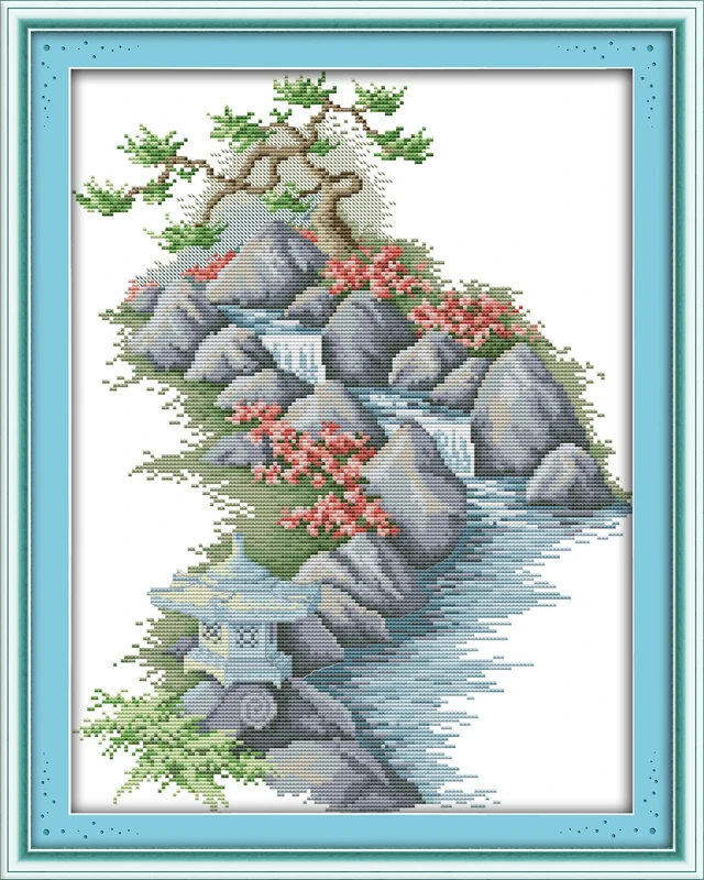 

Well-proportioned cross stitch kit landscape18ct 14ct 11ct count printed canvas stitching embroidery DIY handmade needlework