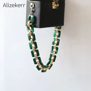 Акриловый ремешок на плечо для женской сумочки, Роскошный дизайнерский ремень из акрилового сплава, ручной работы, Дамский ремешок для сумочки