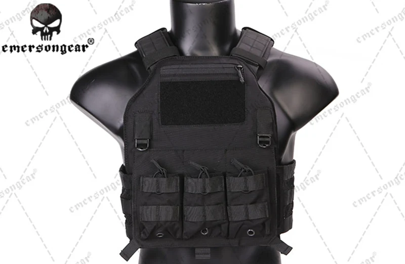 BLACK Новинка Emersongear 420 несущая пластина тактический жилет для стрельбы на открытом воздухе военный жилет Molle Combat 420 - Цвет: BLACK