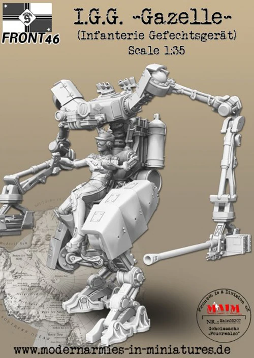 1/35 модель фигурки из смолы i.g. G.(infantara gefechtsgerat) Неокрашенный 287 г