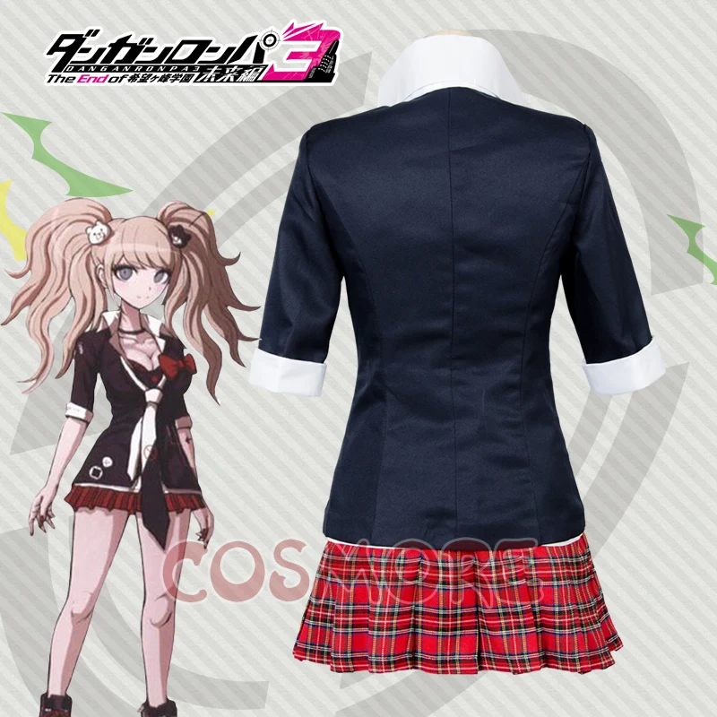[В наличии] Аниме! Dangan Ronpa джунко эношима Униформа костюм косплей пальто + юбка