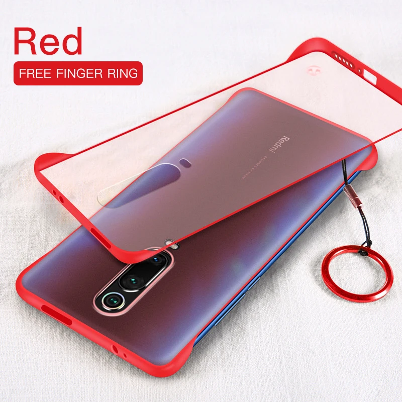 Red With Ring Прозрачный Бескаркасный чехол для huawei P30 P20 Honor 20 Pro mate 10 View Тонкий Жесткий матовый прозрачный чехол с кольцом Nova 5 Lite 10i P Smart - Цвет: Red With Ring