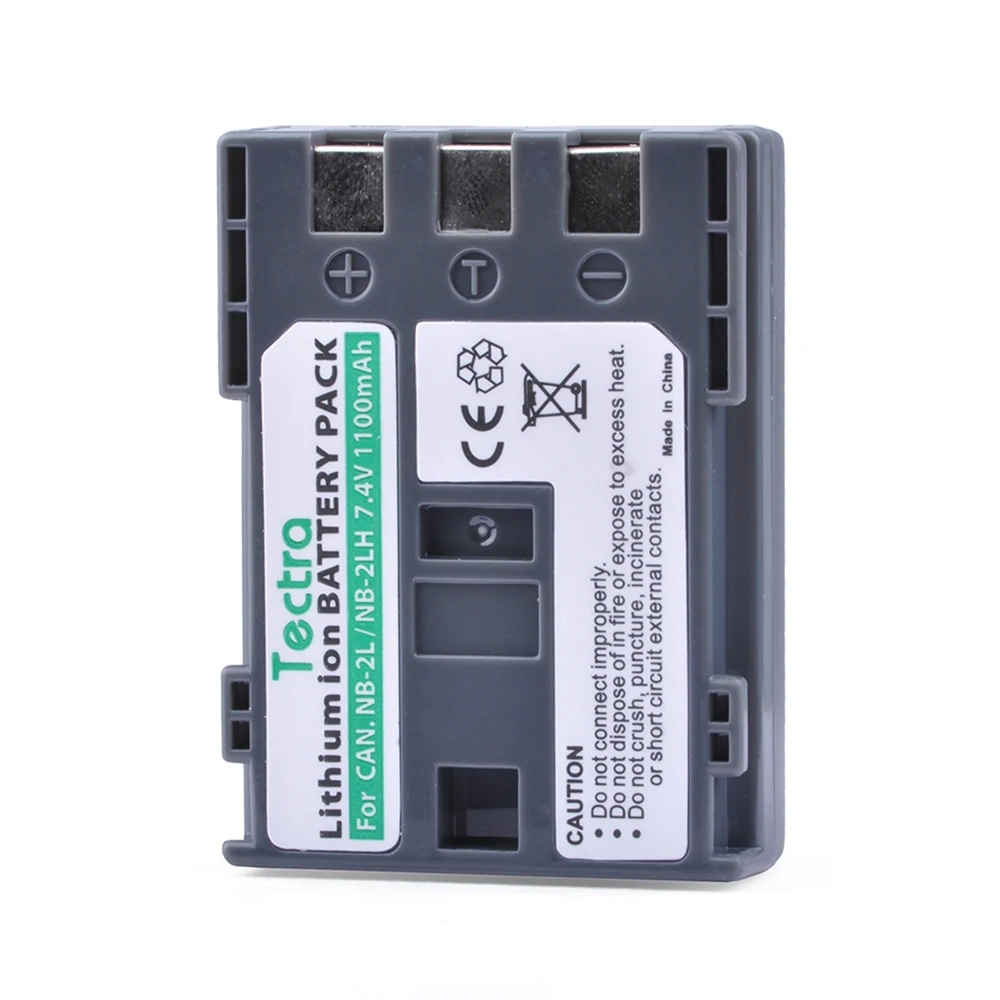 Фото Tectra 2 шт./упак. NB-2L/NB-2LH 7,4 V/1100mAh литий-ионная батарея для камеры CANON 350D 400D G7 G9 S30 S40 EOS Powershot №2