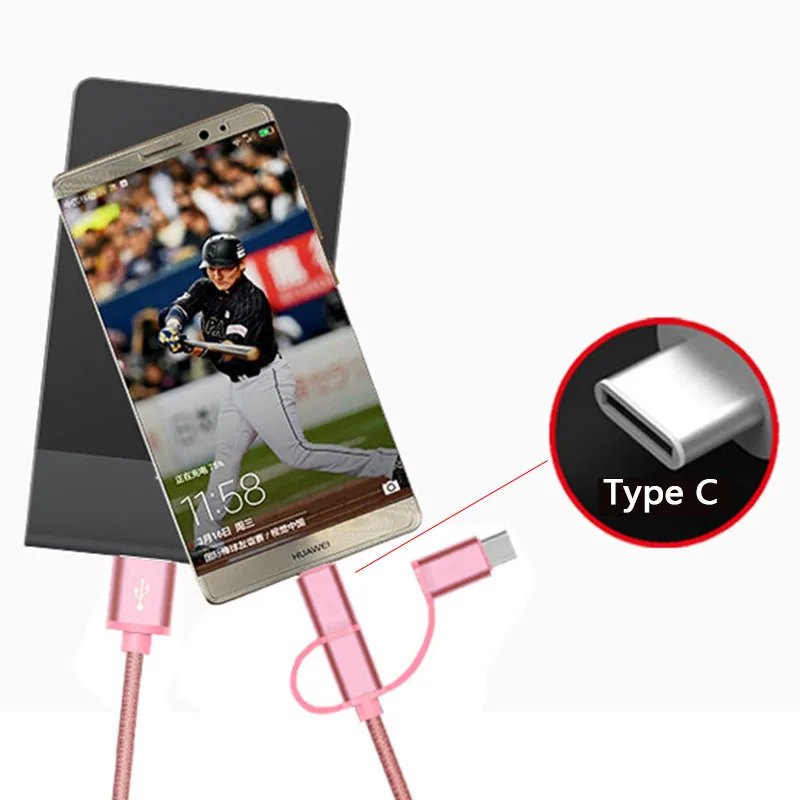 USB Кабель зарядного устройства для iphone XS X 5 6 7 мульти Зарядка 3 в 1 кабель Micro type C
