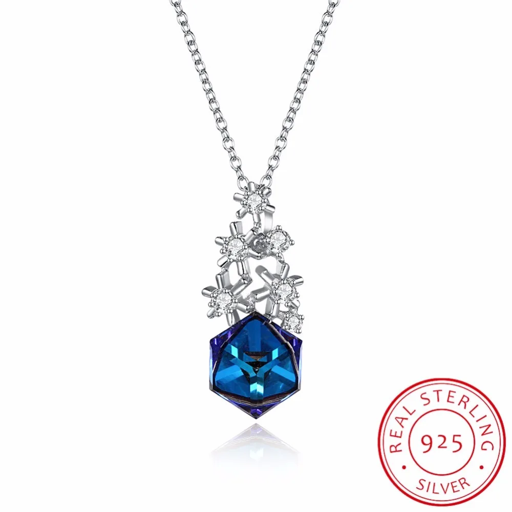 Роскошное ожерелье из стерлингового серебра 925 пробы с кристаллами Swarovski |