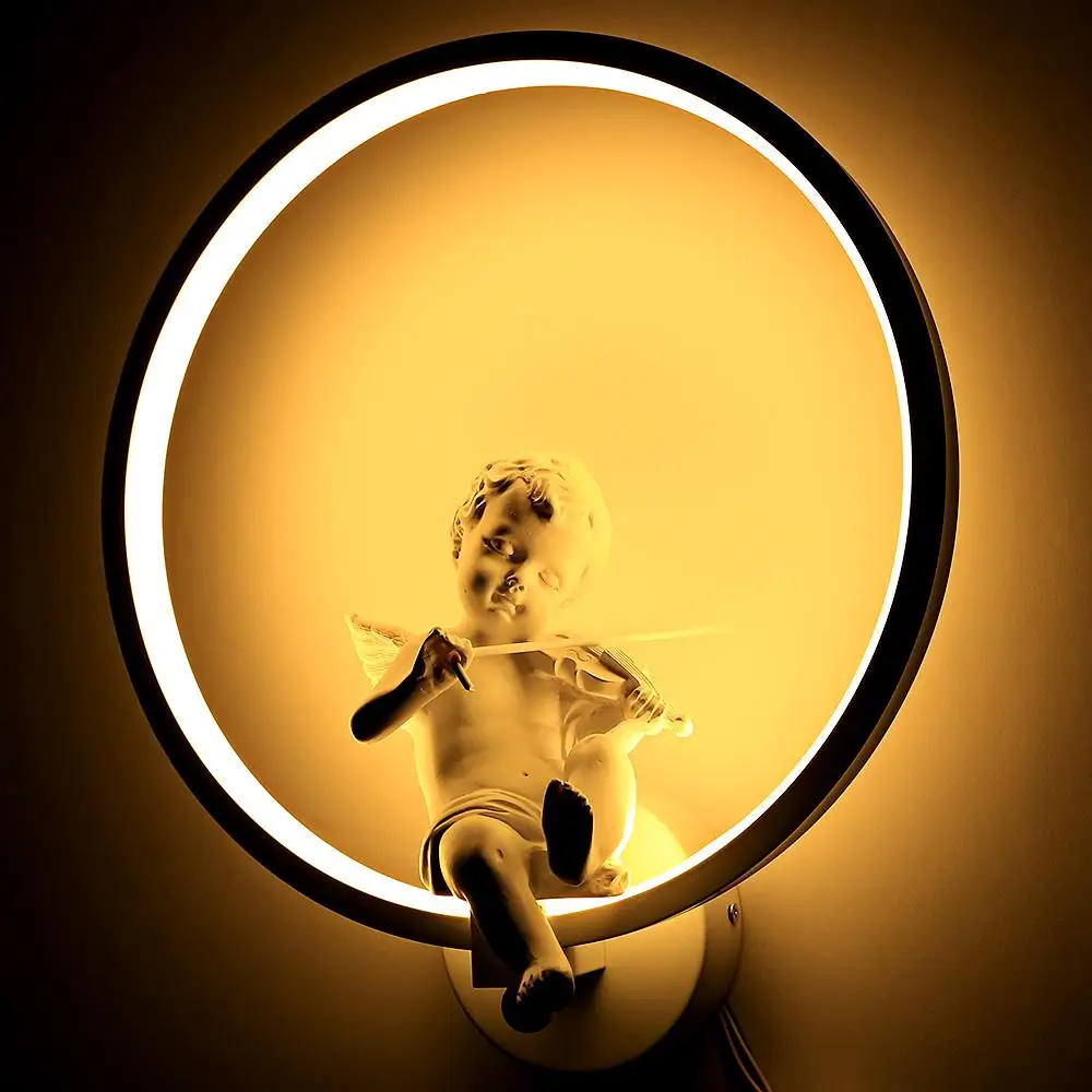 Настенный светильник w1001 Белый Рог светодиодный Ангел Скрипки современный Декор