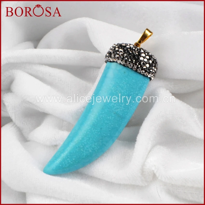 BOROSA эксклюзивное Druzy ожерелье кулоны лидер продаж Новые бусины из синего камня в