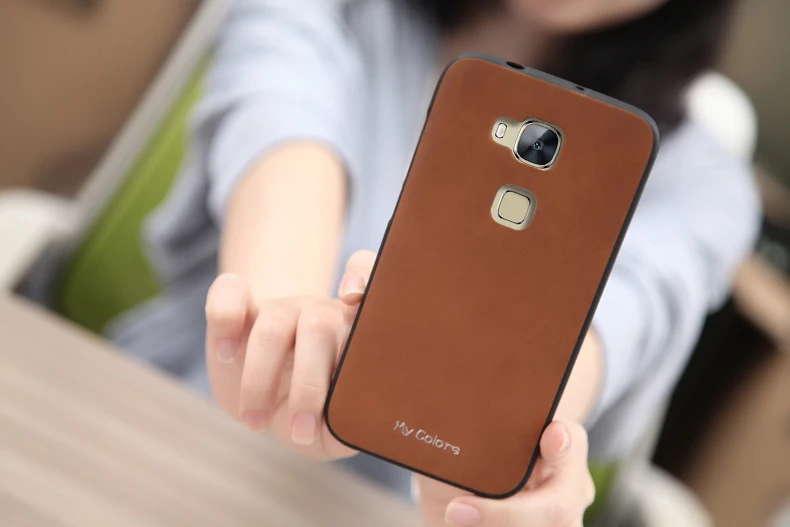 Для huawei g8 case cover тпу + pu кожи задней обложки протектор чехлы для g7 plus ультра тонкий