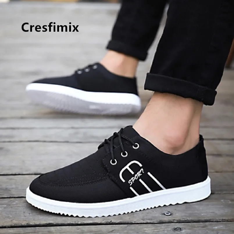

Туфли Cresfimix мужские на шнуровке, модные удобные, крутые, черные, E2266, весна-осень