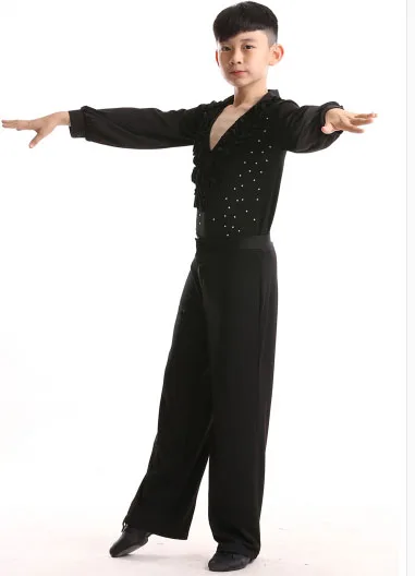 

New Boy Men jazz latin dance costume competition yellow black blue three color size XXS-XXL