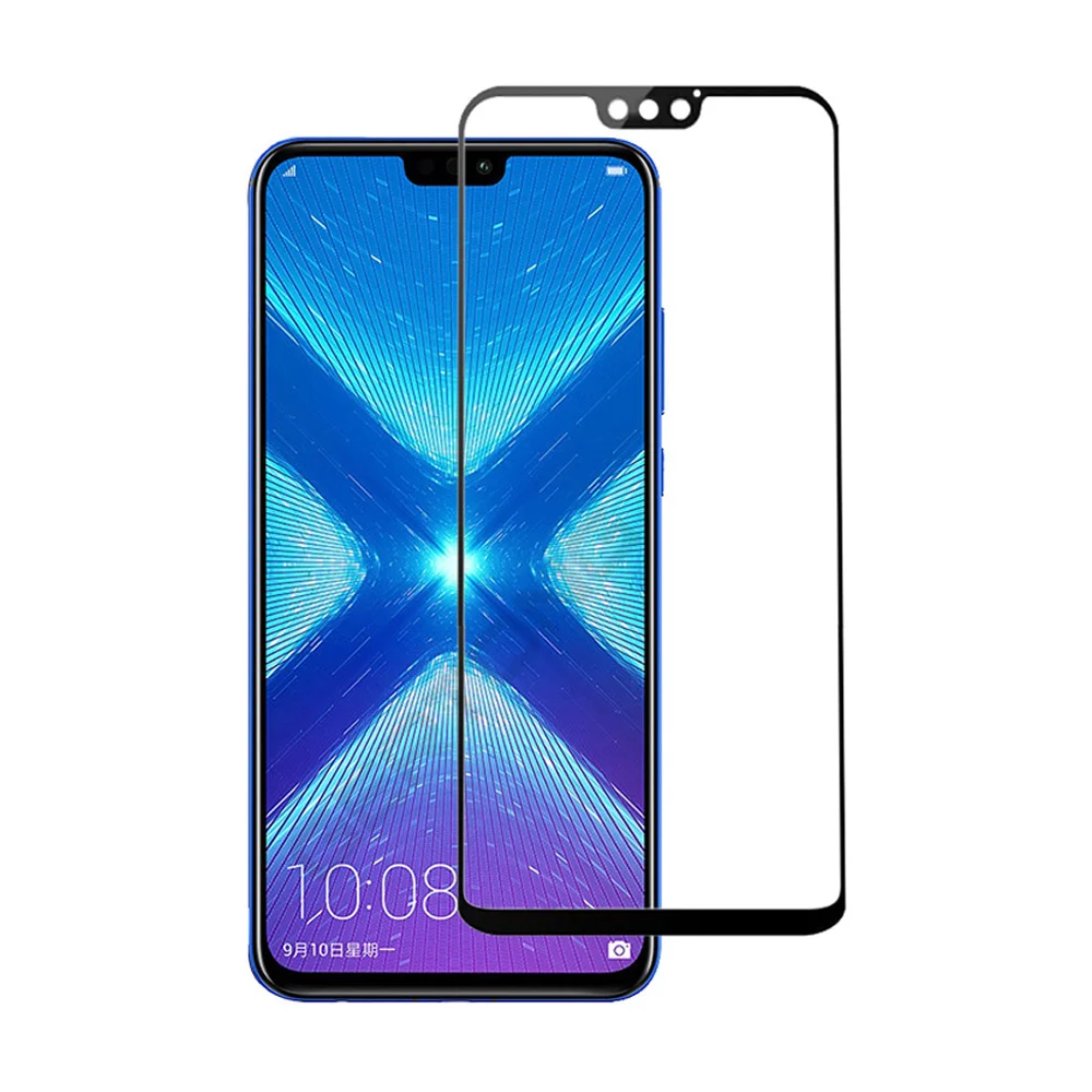 Полноэкранная защита для Huawei Honor 8X 8 X Blue цветное защитное покрытие из закаленного