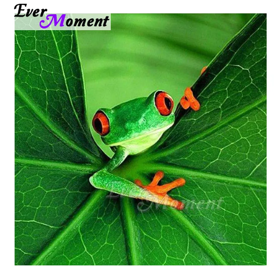 

Ever Moment Diamond Painting Picture Of Rhinestone Frog Mosaic Full Square Round Drill Diamond Embroidery Home ASF1511