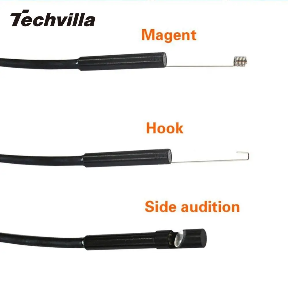 techvilla Portable 1M 7mm Android Endoscope Inspection USB Borescope 6LED Tube Snake Camera Mini Micro Cameras | Мобильные телефоны