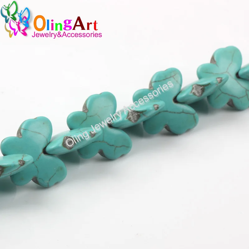 OlingArt 18*21 мм 16 шт./лот разноцветные бусины в форме бабочки для самостоятельного