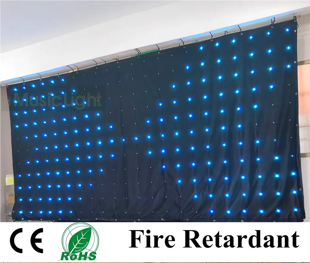 2 шт. P18 м x 4 Светодиодная ткань DMX светодиодная световая занавеска RGB сценическая