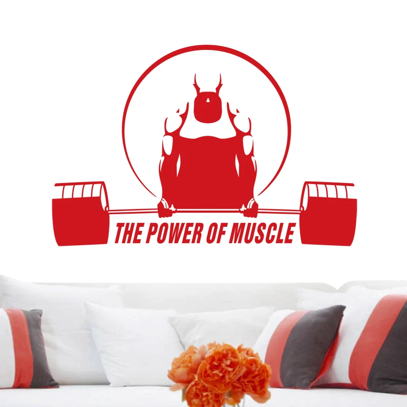 Фитнес наклейка для тренажерного зала штанги постеры бодибилдинга виниловые