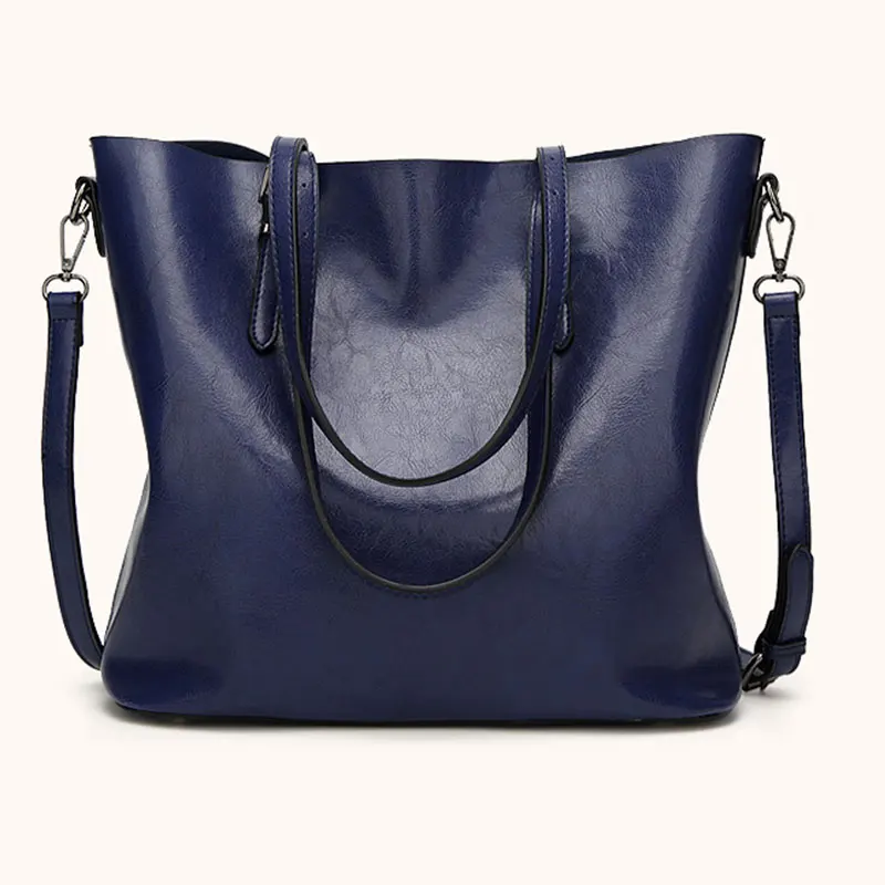 Модные женские туфли PU сумочка масло воск кожа Для женщин мешок большой Ёмкость