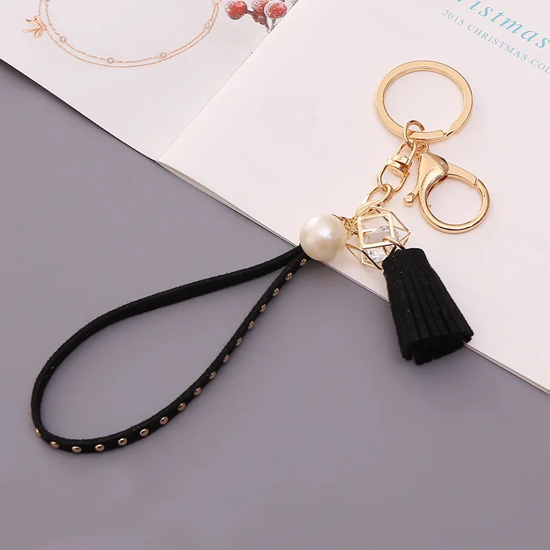 Black Leather Creative Key Chain DIY Pendant Fit For Bag Charms Purse Girl | Украшения и аксессуары