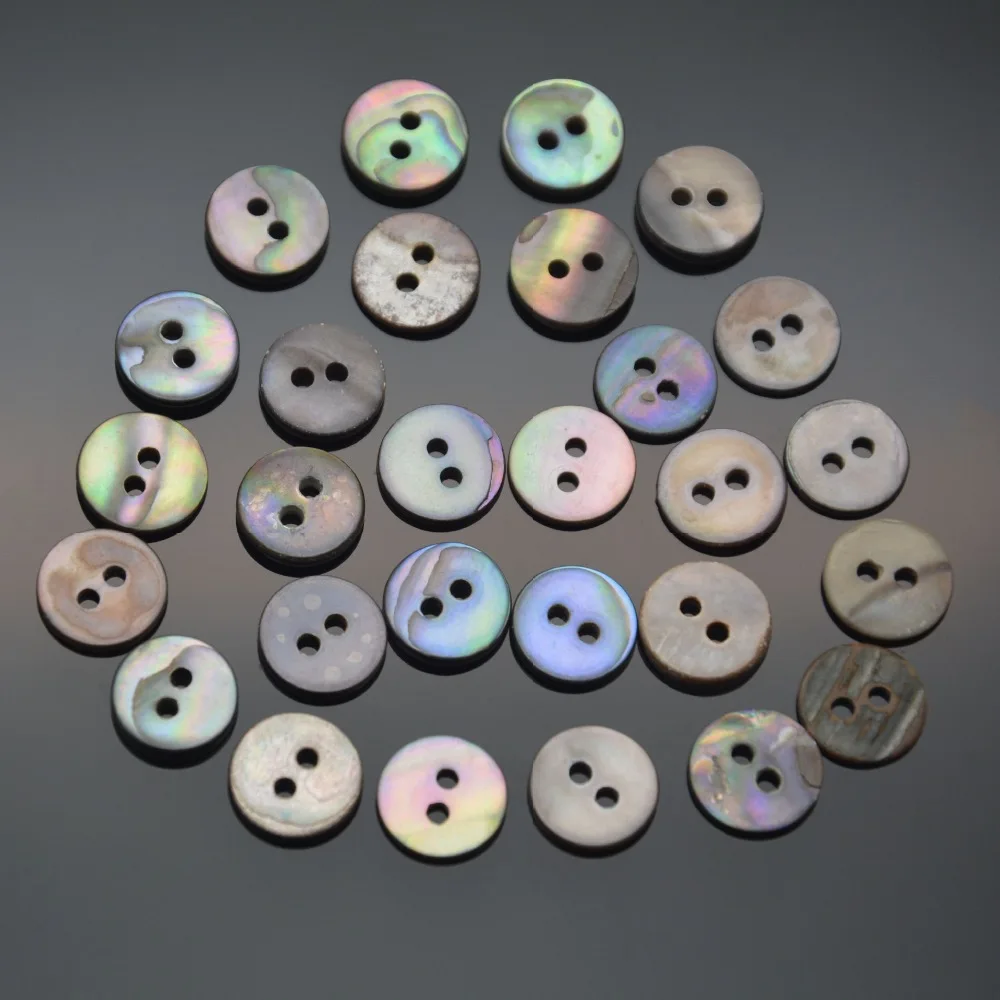 Пуговица-ракушка 10 мм натуральный оболочка реки 50 шт./упак. Китай пуговицы оптом