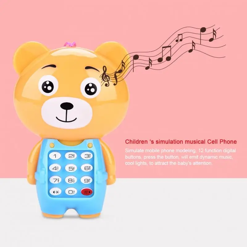 Новый электронный игрушечный телефон для детей милый музыкальный звучание