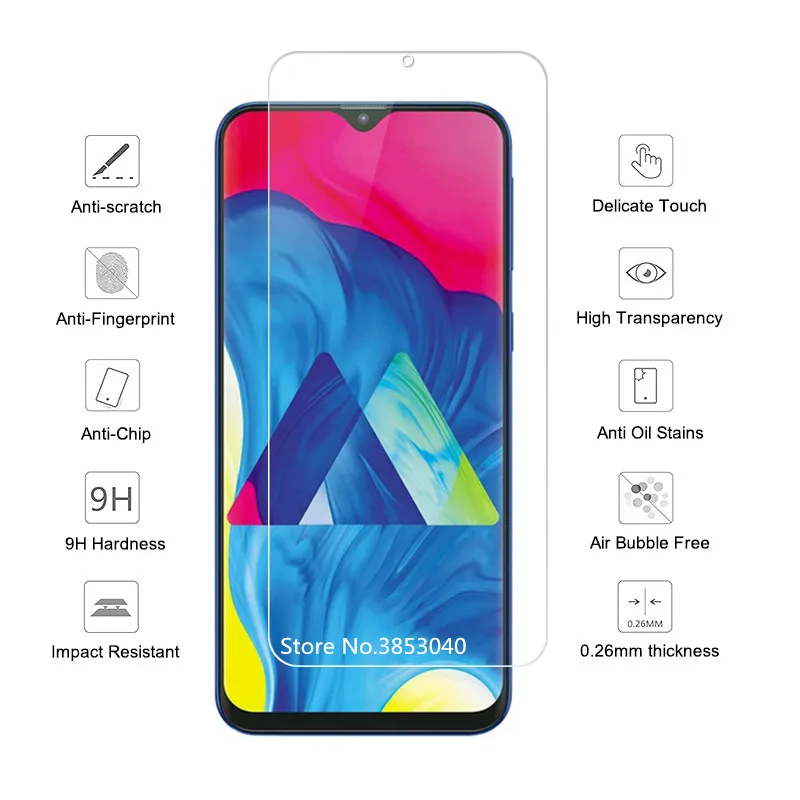 Закаленное стекло для samsung Galaxy M20 M205F-DS защита экрана 2.5D 9H на телефон защитное |