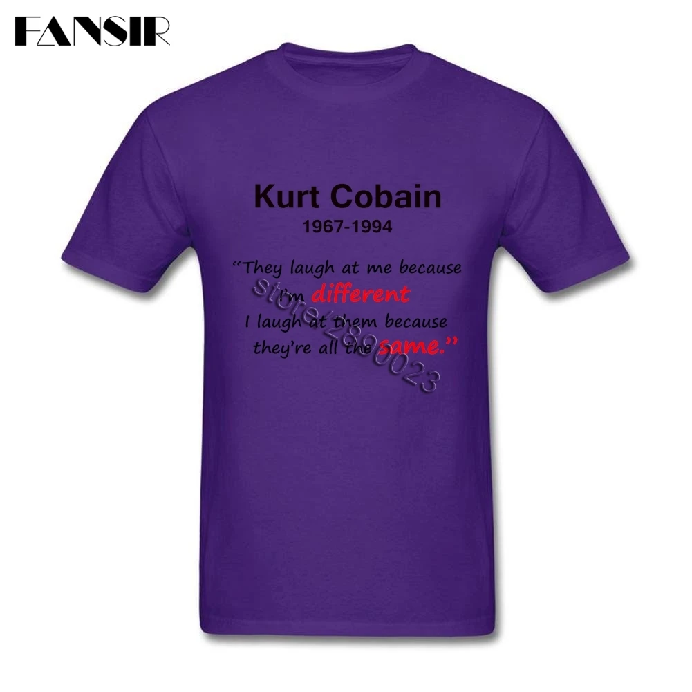 Kurt Cobain Мужская футболка Топ дизайн для мужчин пользовательские хлопок короткий
