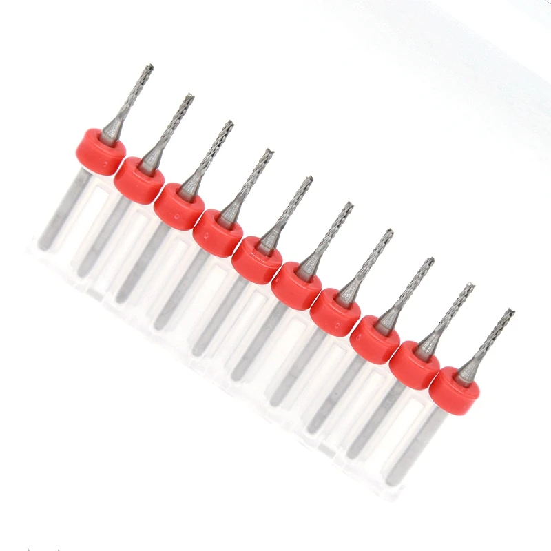 HANGXIN 10 шт./лот 1 5 мм твердосплавная машина для резки кукурузы PCB концевые фрезы ЧПУ