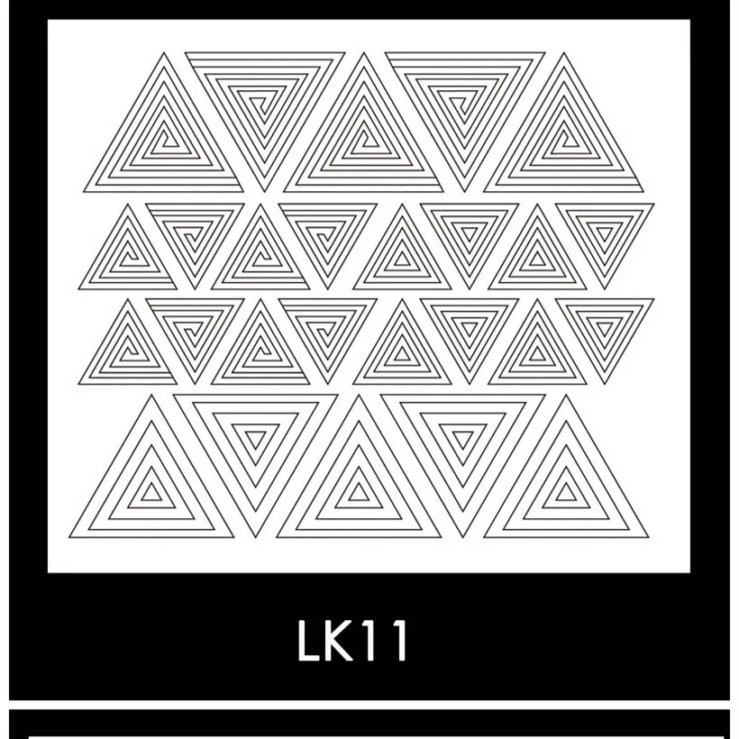 LK11 1 лист краска капля винил для ногтей Starburst Vinyls полые наклейки для ногтей огненный трафарет для ногтей ацтекский шеврон дизайн ногтей винилы - Цвет: LK11