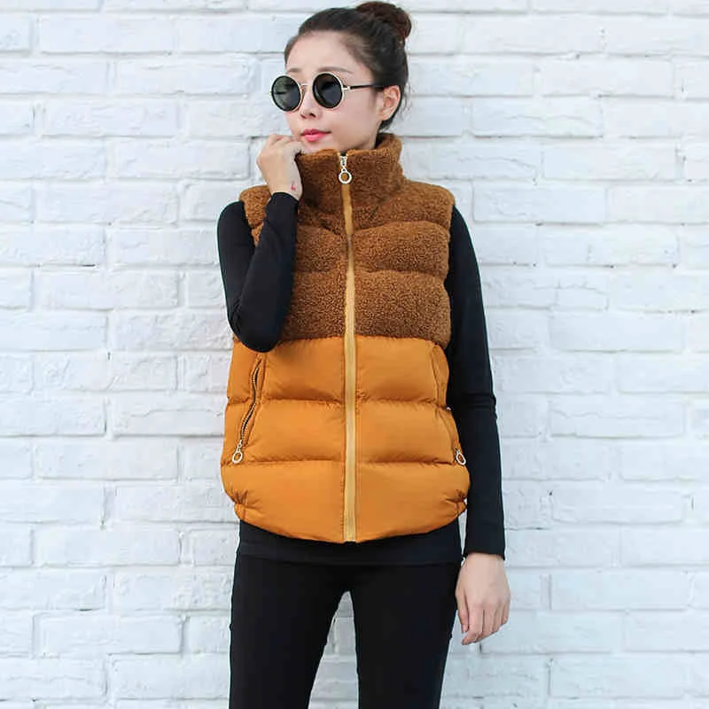Жилет из овчины женский зимний хлопковый жилет с отстрочкой|down vest women|vest womenvest women