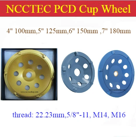 4'' 5'' 6'' 7'' diamond PCD Grinding Cup Wheel Epoxy Glue Mastic Paint Removal | 100mm 125mm 150mm 180mm  remove surface Rubber