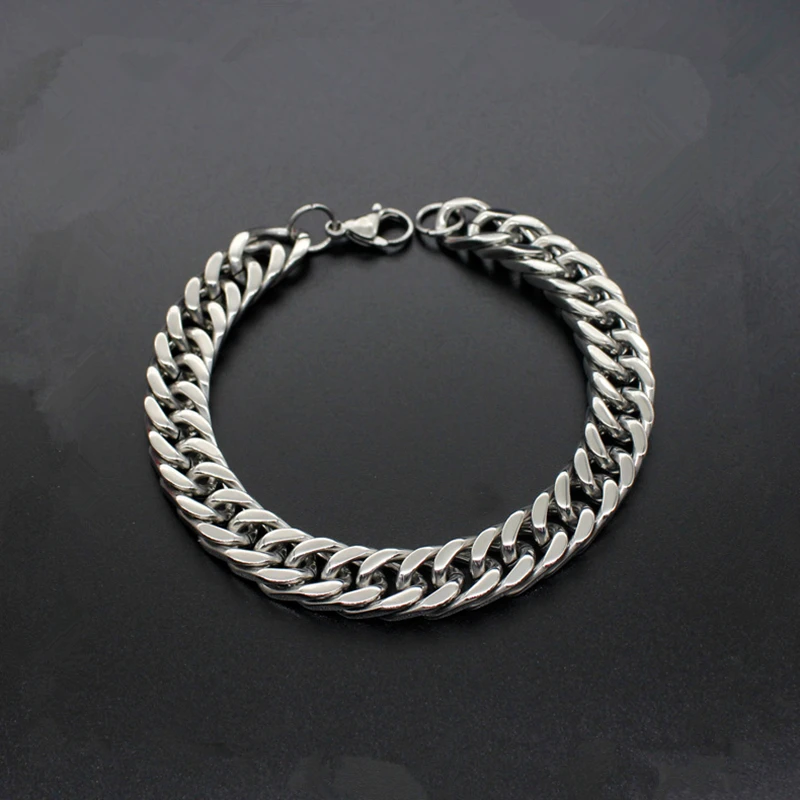 DoreenBeads модный мужской браслет металлический черный золотой цвет нержавеющая