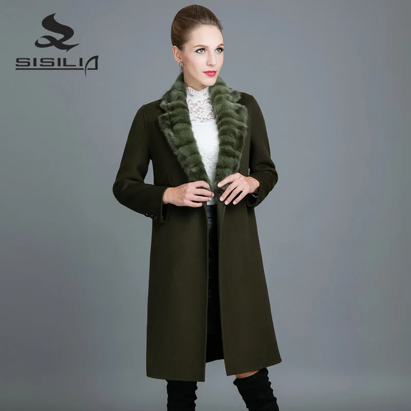 Sisilia Новинка 2017 года Зима Для женщин теплые Шиншилла Мех животных модные Стиль