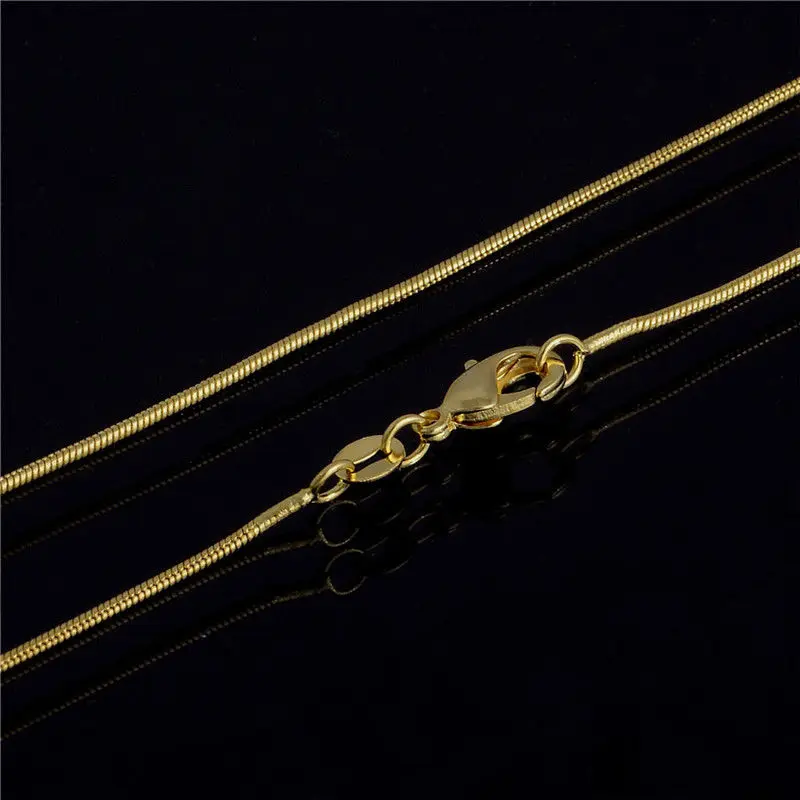 

Hot Selling Gold Color Snake Chains Necklace Chains,1mm Gold Color Snake Chain Necklaces For Women 16"-30"