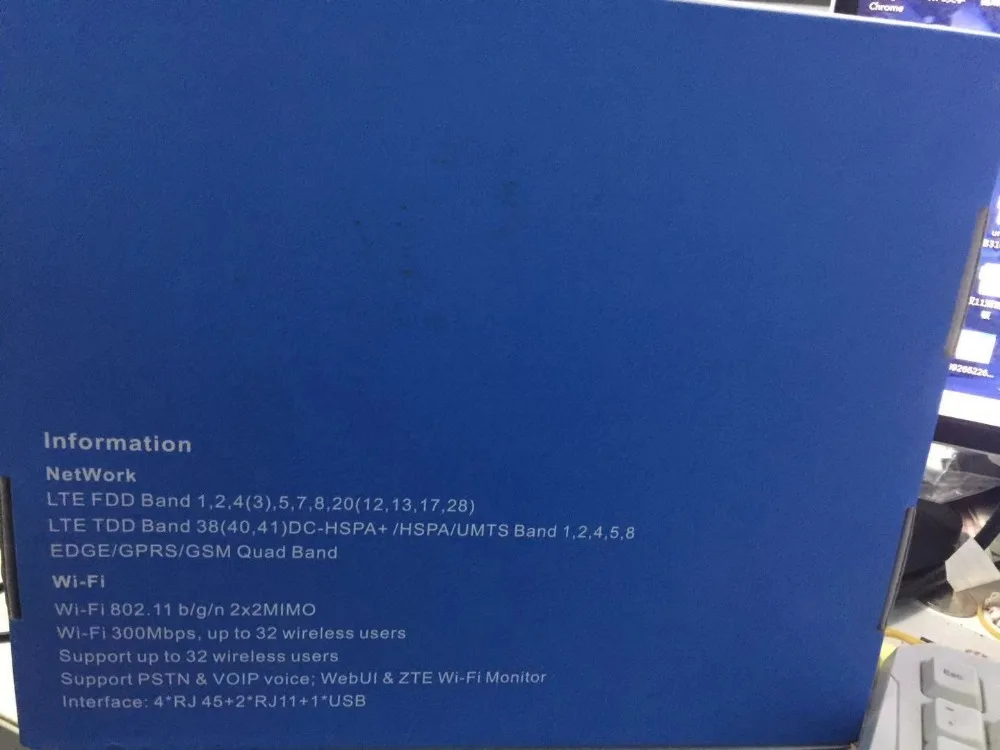 Разблокировка 4G Роутер ZTE роутер MF283 + FDD B1 B2 B4 (3) B5 B7 B8 B20 TDD 38 2G 3G LTE 150Mbps RJ11X2 2
