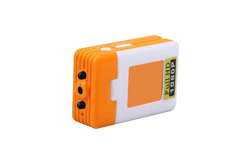 Orange-White Супер мини-камера, портативный секретный видеорегистратор, видеокамера Full HD 1080P с функцией ночного видения, с активированным движением, маленькая няня, рекордер, камера - Цвет: Orange-White