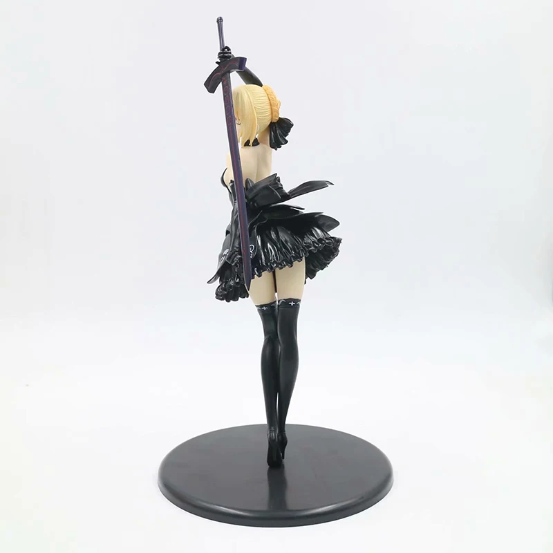 Аниме Fate Stay Night фигурка черное платье Saber Arturia Pendragon ПВХ Фигурки Коллекционная
