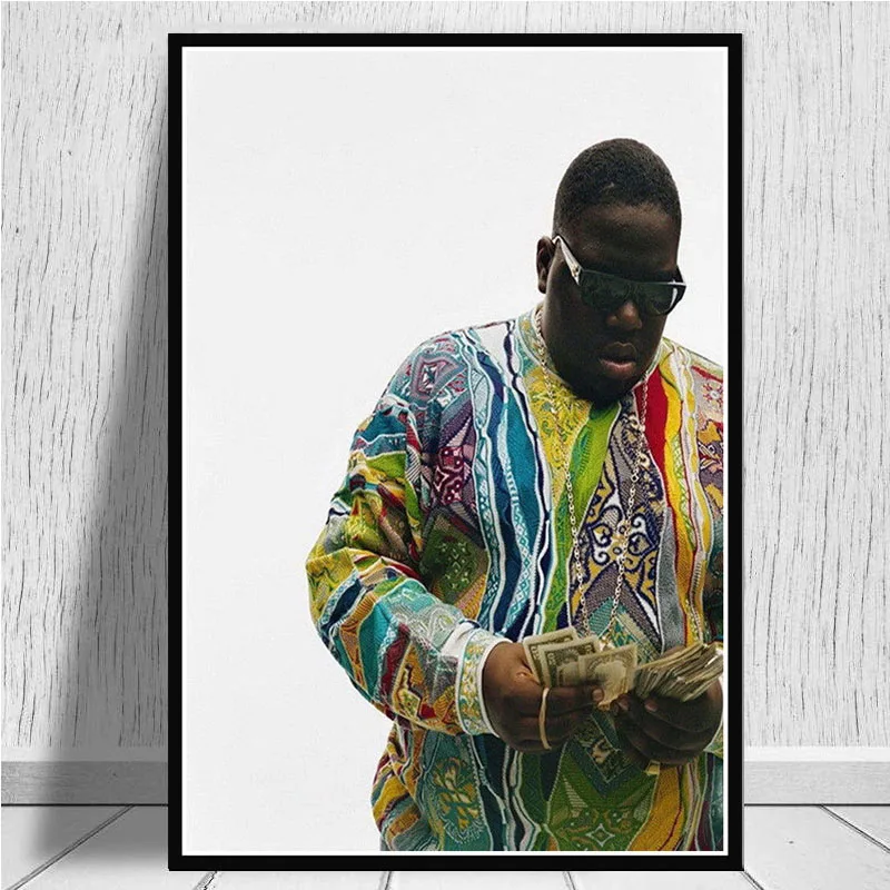 0010 Известный B.I.G Biggie Smalls Тупак Шакур раппер король художественный постер Картина Настенная картина домашний декор, плакаты и принты - Цвет: 0010