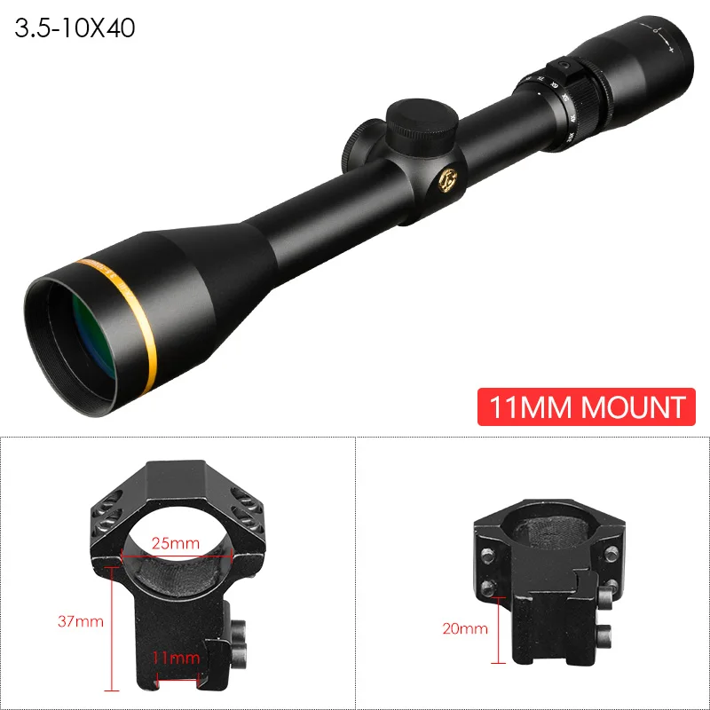 VX3 Тактический 3,5-10x40 прицел Mil точечные винтовочные прицелы оптический прицел 3-9x40 4,5-10x40 охотничьи прицелы для страйкбола с креплением - Цвет: 3.5-10x40 11mm