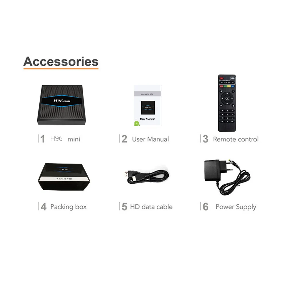 ТВ-приставка H96 Mini Smart Android 7 1 S905W 2 Гб ОЗУ DDR3 16 ПЗУ Wi-Fi 4 ГГц 5 8G Miracast Airplay 4k Box Vs X96 |