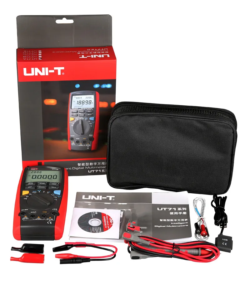 UNI-T UT71A UT71B UT71C UT71D UT71E Интеллектуальный ЖК-цифровой мультиметр AC DC Вольт Ампер Ом Емкость Темп метр