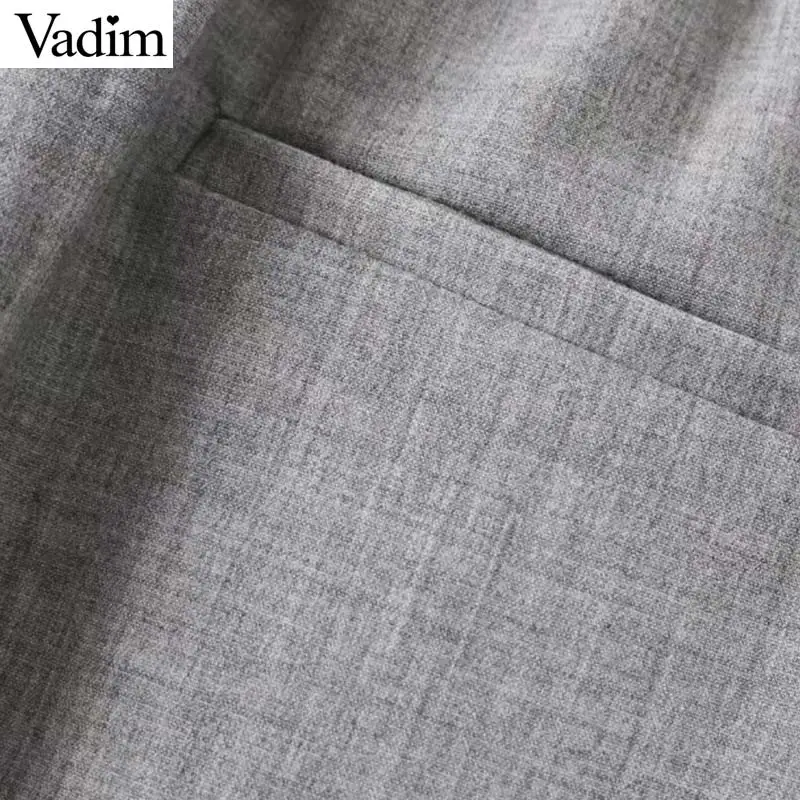 Женское элегантное платье vadim с боковыми полосками, штаны с эластичным поясом, цвет зеленый, черный, Женская Осенняя Повседневная Уличная одежда, модные брюки mujer KZ1162