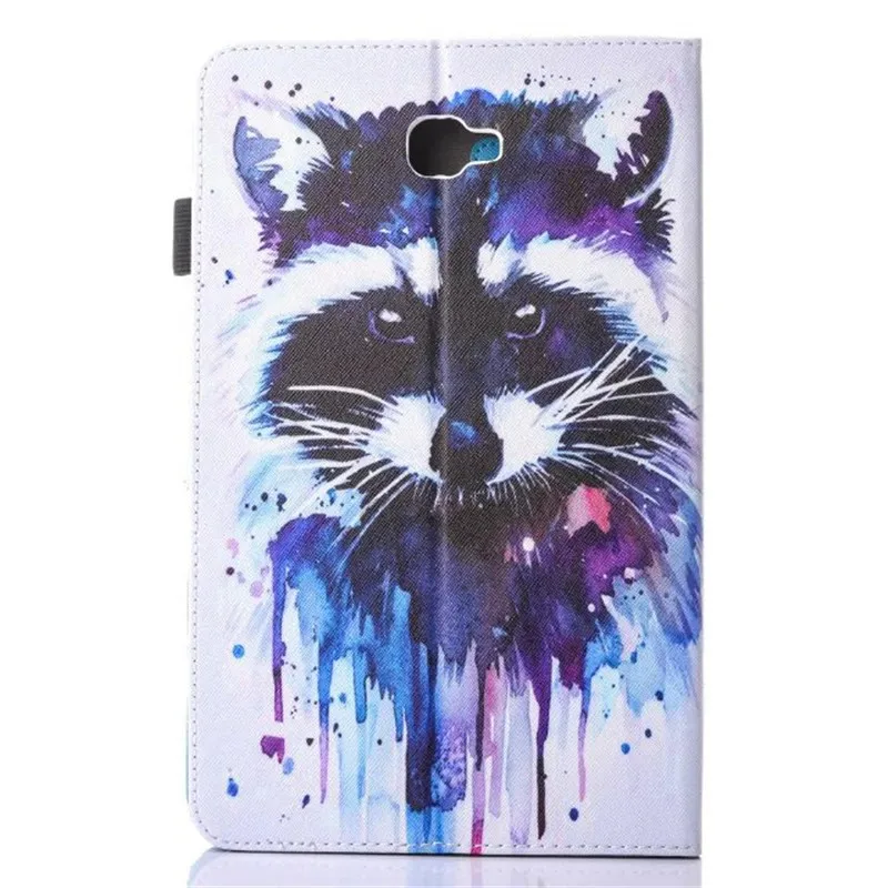 Животное кошка сова Собака Панда из искусственной кожи флип чехол для Samsung Galaxy Tab A A6 10,1 T585 T580 T580N чехол для планшета с подставкой Чехол