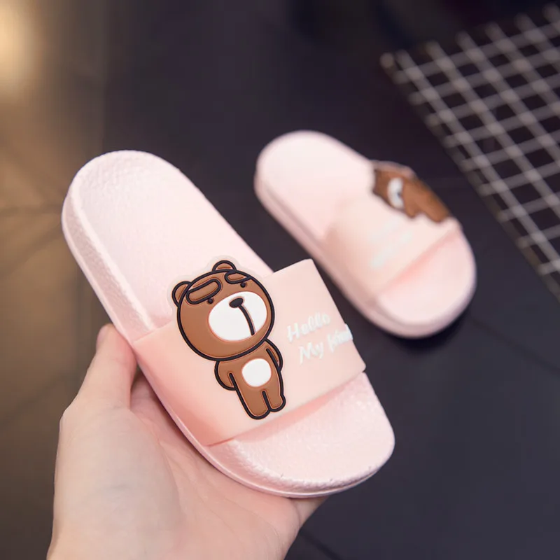 Детские тапочки мультфильм милый дом Стиль обувь Chinelo Infantil для девочек Тапочки